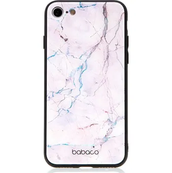 Pouzdro na mobilní telefon Kryt BABACO pro Apple iPhone 6 Plus / 6S Plus - skleněný - růžový mramor; BPCABS3302