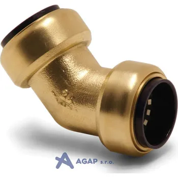 Úhlová spojka 45° (mosaz), trubka 18 mm