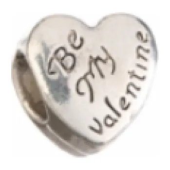 Korálek Korálek kovový srdce Valentýn - TOPBEADS