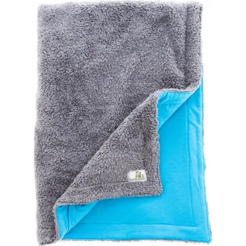 Dětská deka Bamboolik Muchlínek - Bambusová deka pro miminko Šedá + Tyrkys