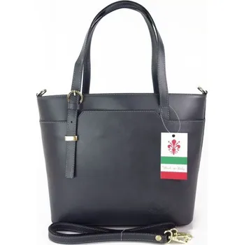 Kabelka Kožená kufříková kabelka Vera Pelle GL35C šedá