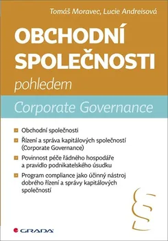 Obchodní společnosti pohledem Corporate Governance - Tomáš Moravec, Lucie Andreisová (2021, brožovaná)