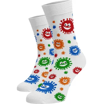 Dámské ponožky Veselé ponožky Vironožky Bílá Bavlna 35-38