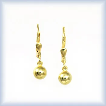 Náušnice žluté zlato