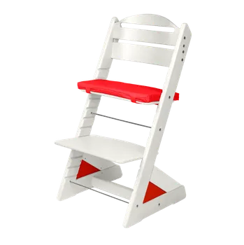 Dětská rostoucí židle Jitro Plus bílá Barva volitelného klínu.: Červená