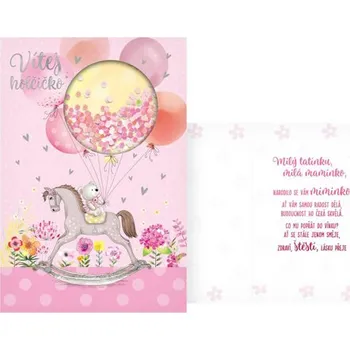 MFP Přání k narození miminka růžové