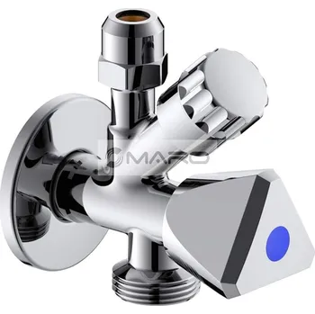 Vodovodní kohout Ventil rohový kombinovaný se zpětnou klapkou 1/2" x 3/4" x 3/8", chrom, 550 CR ZK