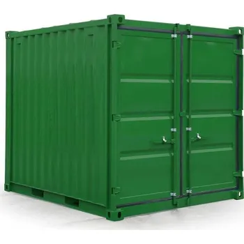 Dílenský stůl Skladový ocelový kontejner, dxšxv: 2991x2438x2591 mm, podlaha ocelová, konstrukce lak zelený RAL6029