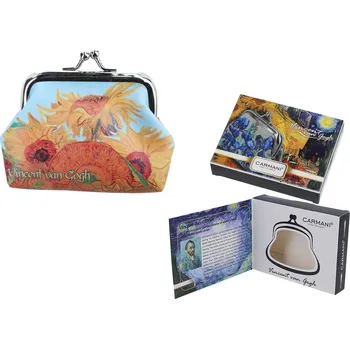 Carmani® Carmani - Malá peněženka V. van Gogh, Sunflowers v dárkové krabičce - 9*7,5*2 cm