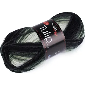 Pletací příze Tulip color 100 g, barva 15 (5218) šedá tmavá