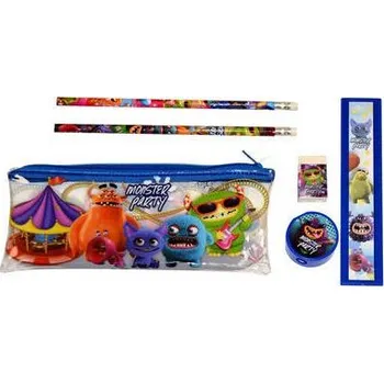 Penál Wiky Penál etue Monster - guma,pravítko,tužky
