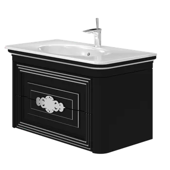 Koupelnový nábytek Lavedo Treviso Black 100 koupelnová skříňka s umyvadlem