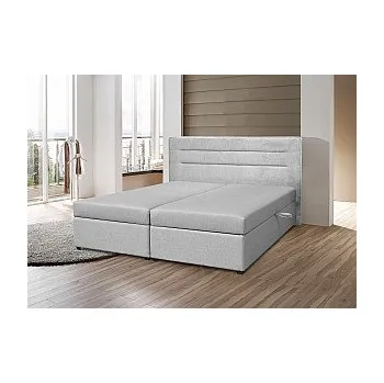 Postel Postel MARIETA 4M 180cm, s matrací, s roštem a s úložným prostorem PW 11 světle šedá