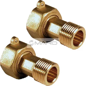 Šroubení plombovací pro vodoměry 1/2" s převlečnou maticí 3/4" (sada 2 ks), GSR 1/2"