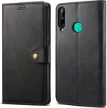 Lenuo Leather flipové pouzdro pro Huawei P40 Lite E, černá