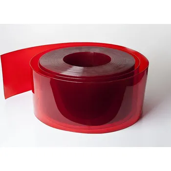 brána Měkčený PVC pás Standard transparentní červená 300/3 mm , 300x3 mm, 50 m