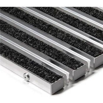 Rohožka Hliníková textilní čistící vnitřní kartáčová rohož Alu Extra - 150x100x2,2cm 80001353