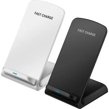 Bezdrátová Qi rychlonabíječka 10W se stojánkem Barva: Bílá