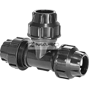 Instalatérský materiál Plas-fit T-kus svěrný plastový na PE trubky 25 x 25 x 25 mm, 15025T0025