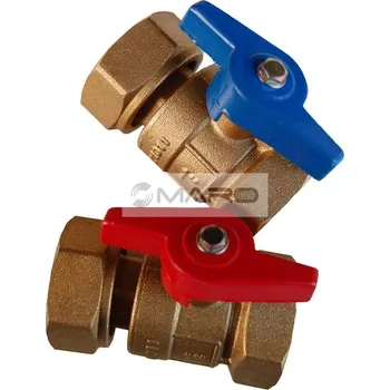 Ventil Deltatop Sada kulových kohoutů pro rozdělovače HKV-D 1" (balení 2 ks), 552030