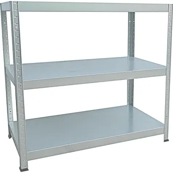 Dílenský regál KOVONA Kovový regál DRUMY 900x1000x400 mm - 3 police x 130kg, BÍLÁ
