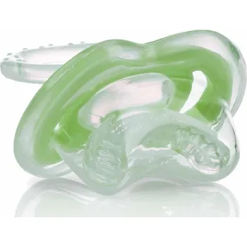 NUBY Kousátko silikonové ve tvaru dudlíku zelené 0 m+