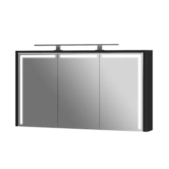 Zrcadlo Lavedo Levanto Black 128 zrcadlová skříňka do koupelny s LED osvětlením a podsvícením