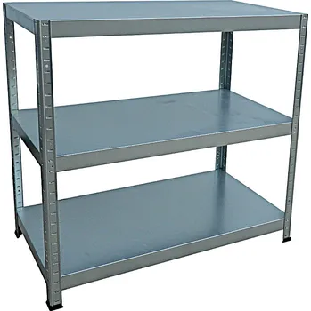 Dílenský regál KOVONA Regál DRUMY 900x800x400 mm - 3 police x 130kg, POZINK