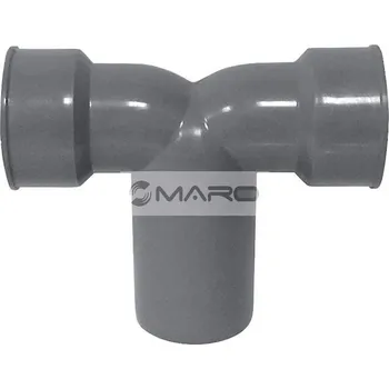 Kanalizační potrubí Plast Brno Koleno připojovací dvojité 90° HTDSW 50/50, odpad 50 mm, pro manžetu 50 mm (pro HTGM C 50/40), CP44100