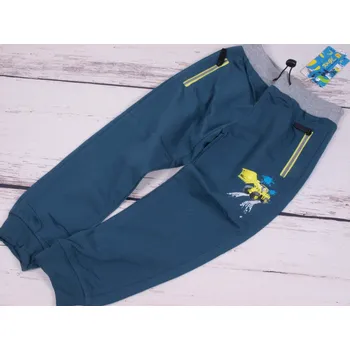 Tepláky Kugo s bagrem petrolejové velikost oblečení - děti: 98