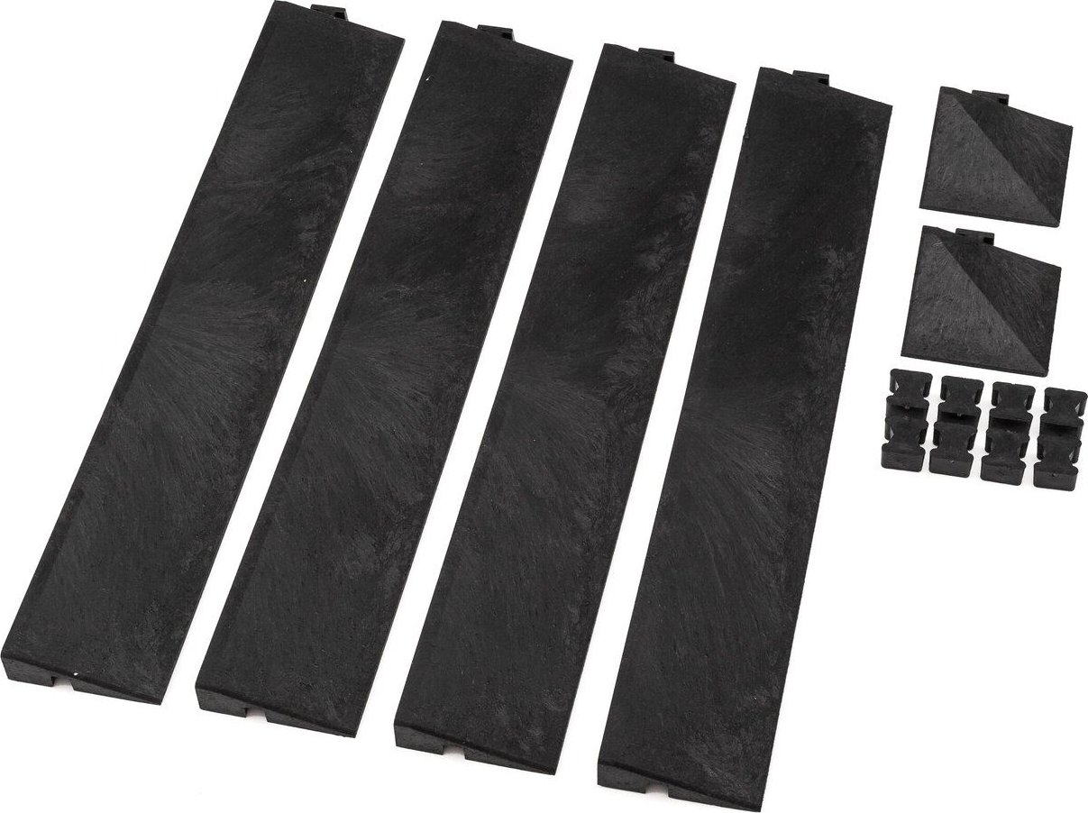 Grafitový gumový nájezd pro dlažbu Extreme - 46 x 8 x 2 cm - 2 ks