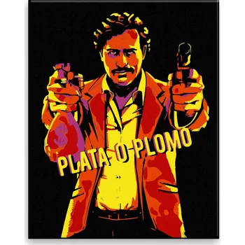 Malování podle čísel - Pablo Escobar 02 - 40x50 cm, bez dřevěného rámu - CZ výroba