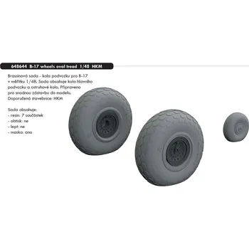 Plastikový model Eduard 1/48 B-17 wheels oval tread (HKM)