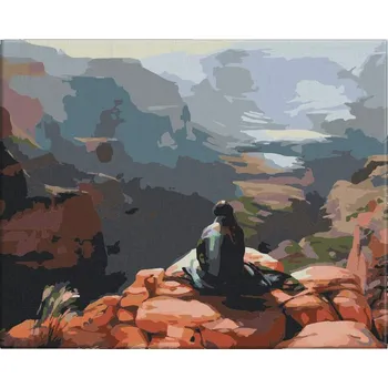 Malování podle čísel - Klid - 50x40 cm, bez dřevěného rámu - CZ výroba