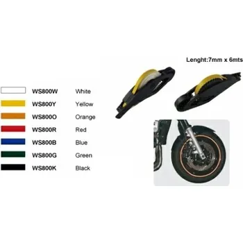 Proužky na ráfky Keiti s aplikátorem, žluté (reflexní)