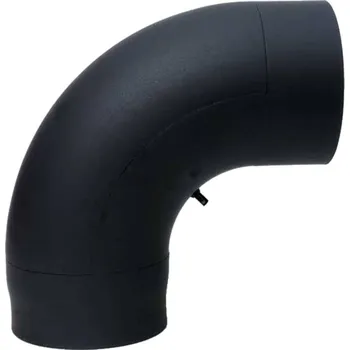 Kouřovod HARK kouřovod, koleno FF s čistícím otvorem Ø 150/90°/2 mm - 295x295 mm, graphit