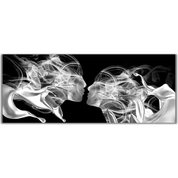 Malvis ® Pětidílný obraz Kouřový polibek Velikost: obdélník - 100x45 cm