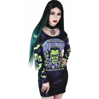 Dámské šaty šaty dámské KILLSTAR - Kon-Tiki Tie Dye - Violet