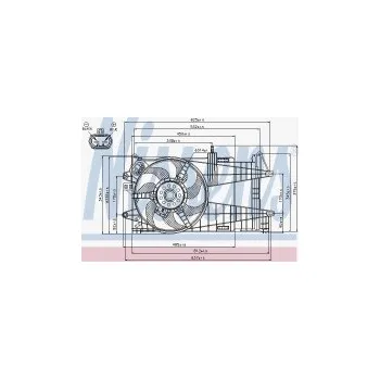 Chladič motoru Ventilátor chladiče NISSENS 85050