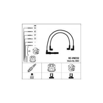 Zapalovací kabel Sada kabelů pro zapalování NGK RC-VW232 - SEAT, VW