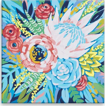 Malování podle čísel - Krásný pugét - 40x40 cm, bez dřevěného rámu - CZ výroba