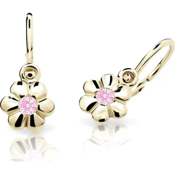 Náušnice Cutie Jewellery Zlaté dětské náušnice C1736Z-Pink
