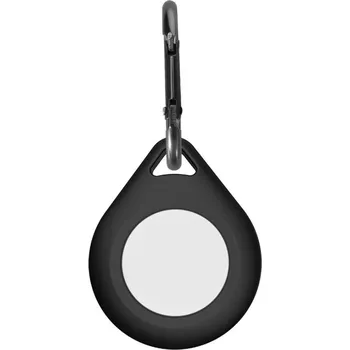 Příslušenství k chytrým hodinkám eses AirTag silikonové pouzdro s karabinou - Černé