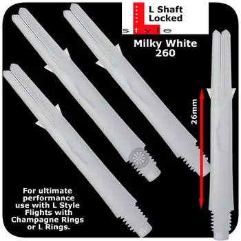 Příslušenství pro šipky Násadky L-style L-shaft 260 Milky White Midi