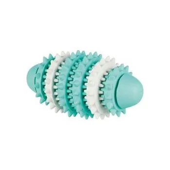 Hračka pro psa Dentafun Hračka pes RUGBY s mátou Zelenobílý 15cm TR