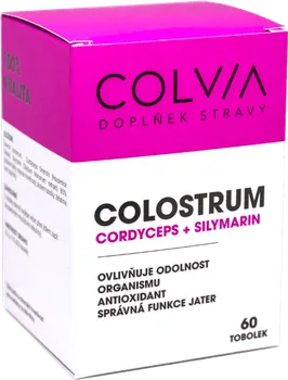 Přírodní produkt COLVIA Colostrum Cordyceps + Silymarin 60 cps.