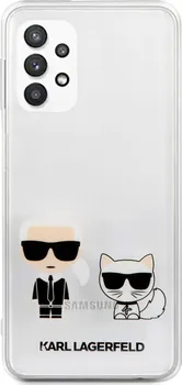 Pouzdro na mobilní telefon Karl Lagerfeld Karl & Choupette pro Samsung Galaxy A32 5G čirý