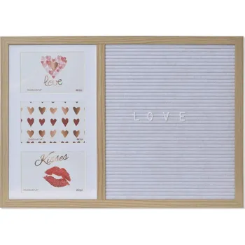 Fotorámeček dřevěný s písmenky 53 x 39 cm - 3 fotografie