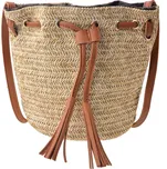 Pletená přírodní taška přes rameno se šňůrkou - 22*20*16 cm