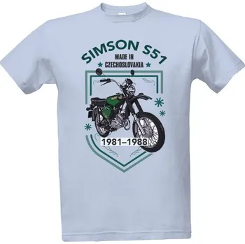 Tričko s potiskem Motorka Simson typ S51 Enduro pánské